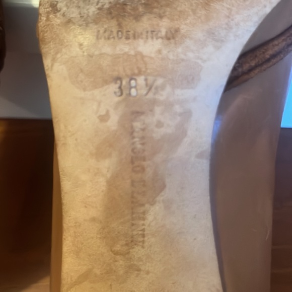 Manolo Blahnik High Heels! Size 8 1/2 or Euro 38 1/2 Camel color w/ braid detai - Picture 5 of 11